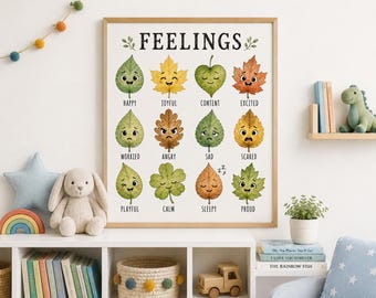 Leaf Feelings Poster: Nursery Decor (Download)