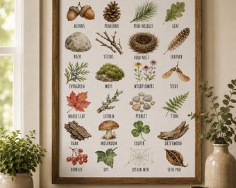 Watercolor Nature Print: Nursery Nature Decor (Digital Download)