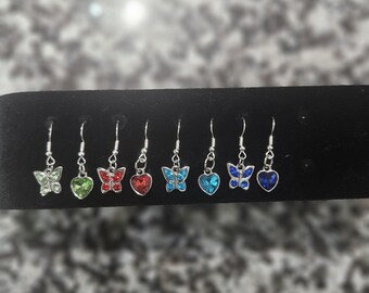 Butterfly X Heart Gem Earrings (Limited Edition~)