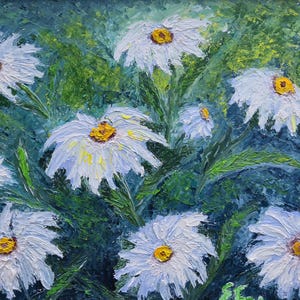 Blooming Daisies - Framed Original Artwork