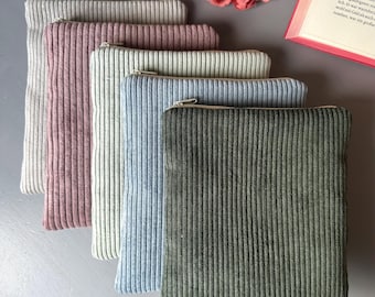 Funda acolchada de pana para libros electrónicos