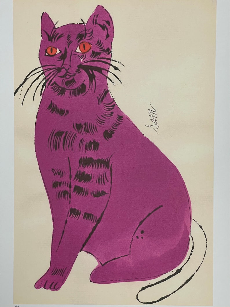 Andy Warhol Cat Sam - Lithographie signée Leo Castelli