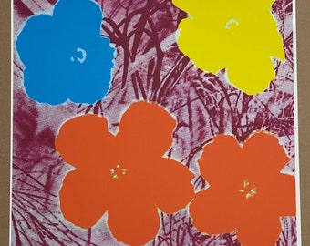 Andy Warhol Signed lithograph - Flowers - COA