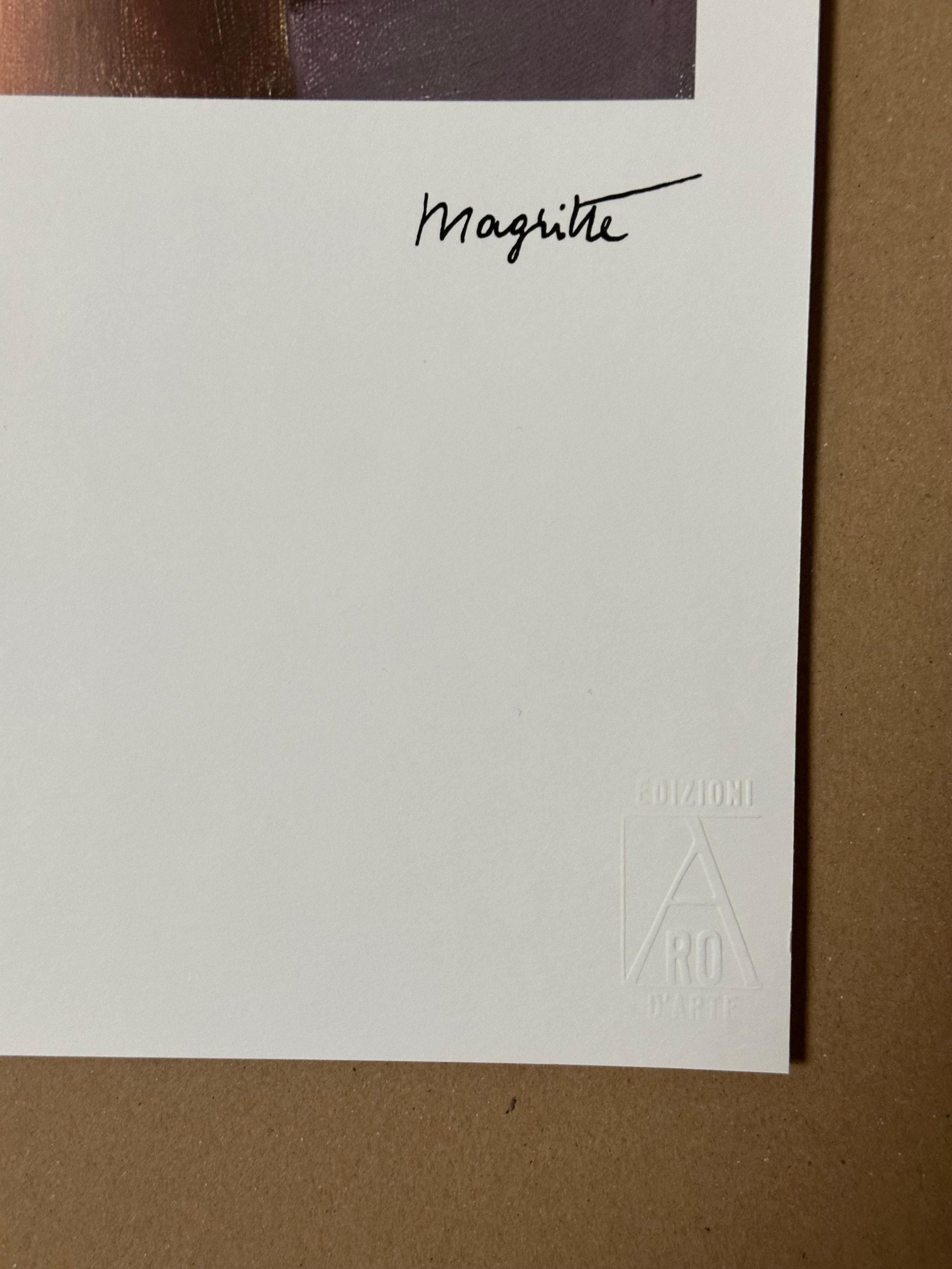 Lithographie René Magritte 'Le Rendez-vous' Signée, édition Limitée Avec Certificat SPADEM