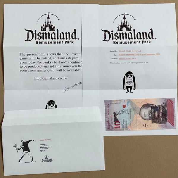 Banksy Original Coin Dismaland 2015, Certificate