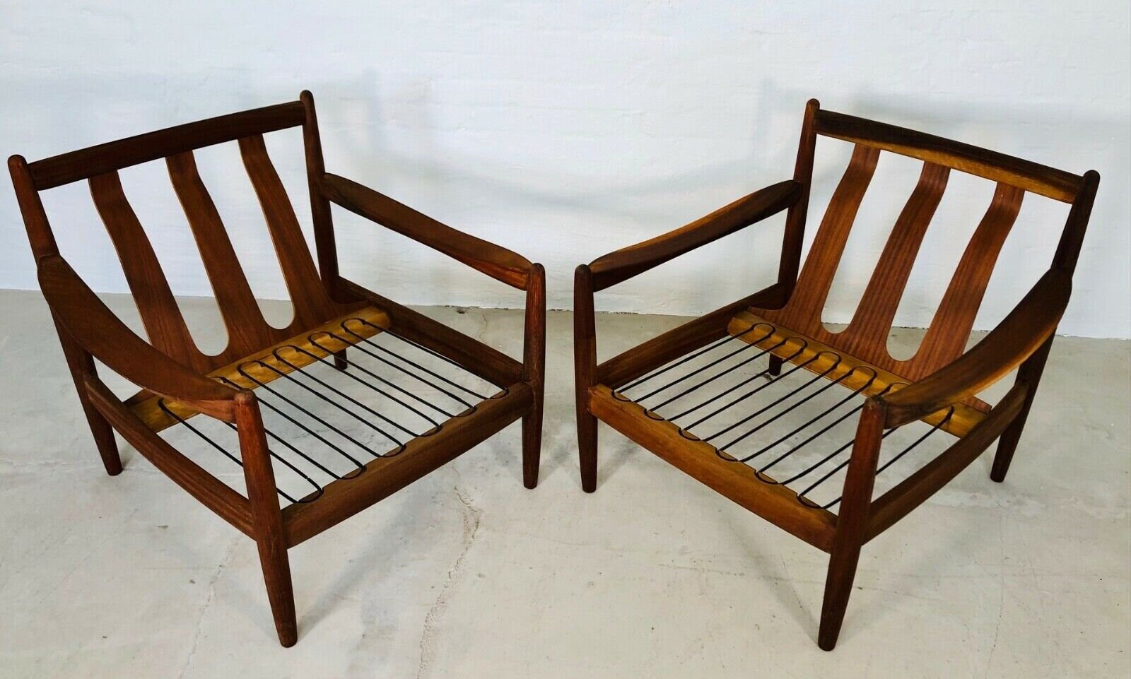 Vintage Danois Mid Century Chaises Longues Modernes en Teck 1960, S