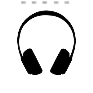 Headphones Svg - Headphones Silhouette  - Headphones svg design - Headphones Cut File - Headphones Clipart - svg - eps - dxf - png - jpg