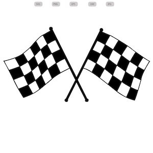 Racing Flaggen SVG - Racing Flags Silhouette - Racing SVG - Start Flaggen SVG - Zielflaggen SVG - Racing Cut Datei - Racing Flag geschnitten Datei