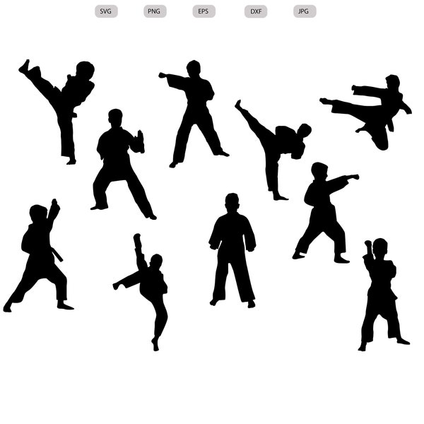 Karate Kid Svg - Karate Kid Silhouette - Karate Kid svg bundle - Karate Kid Cut File - Karate Kid Clipart - svg - eps - dxf - png - jpg