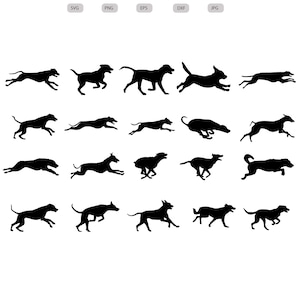 Running Dogs Svg - Running Dogs Silhouette- Running Dogs svg bundle- Running Dogs Cut File- Running Dogs Clipart-svg - eps - dxf - png - jpg