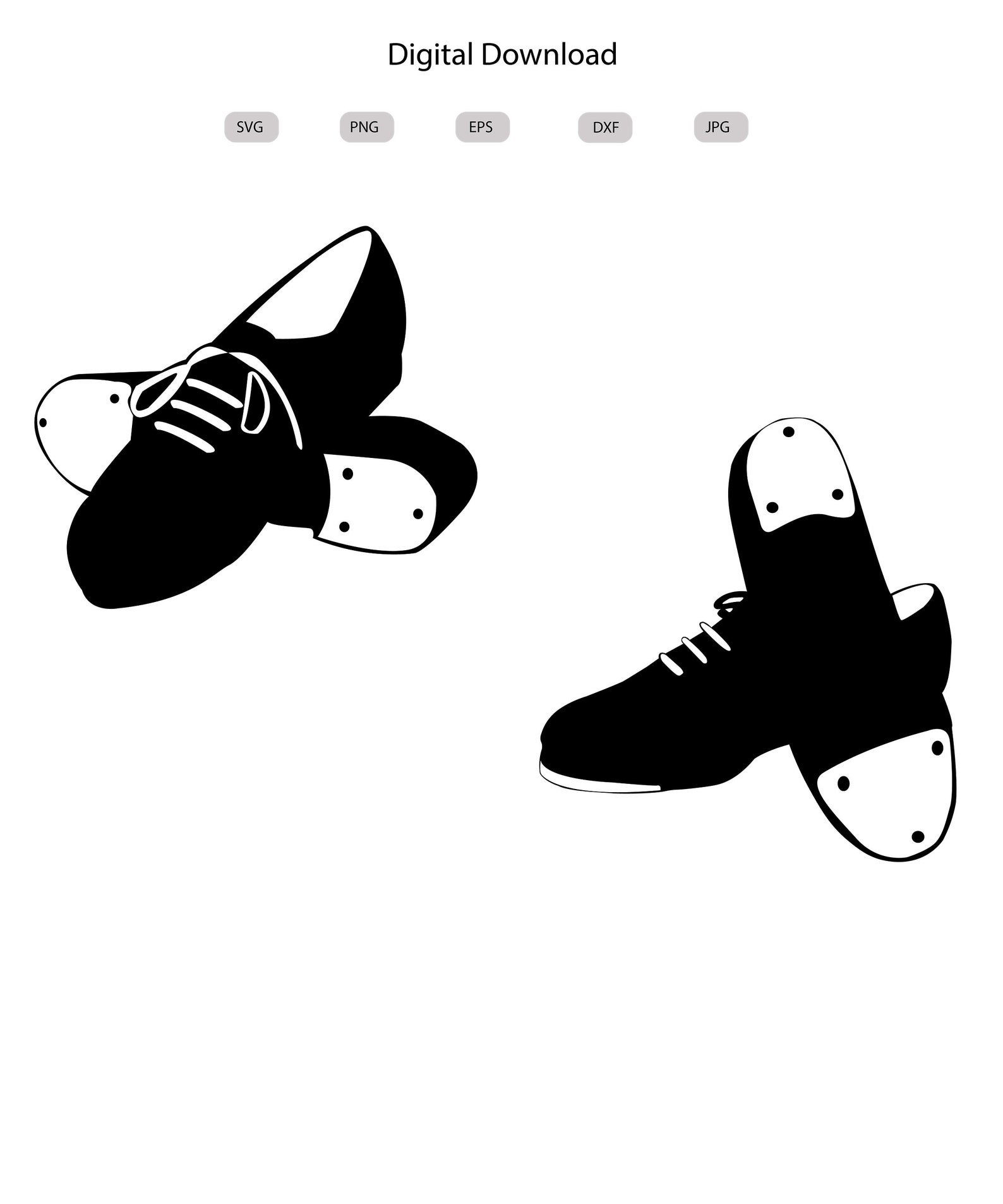 Tap Shoes Svgtap Shoes Silhouettetap Shoes Svg Bundletap Shoes Svg