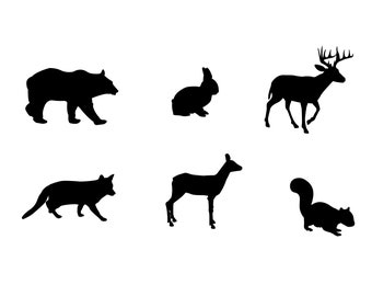 Woodland Animals Svg - Woodland Animals Silhouette - Woodland Animals svg bundle - Woodland Animals Cut File -  svg - eps - dxf - png - jpg