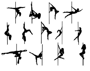 Pole dancer stripper Svg-Pole dancer Silhouette-Pole dancer svg bundle-Pole dancer Cut File-Pole dancer Clipart- svg - eps - dxf - png - jpg