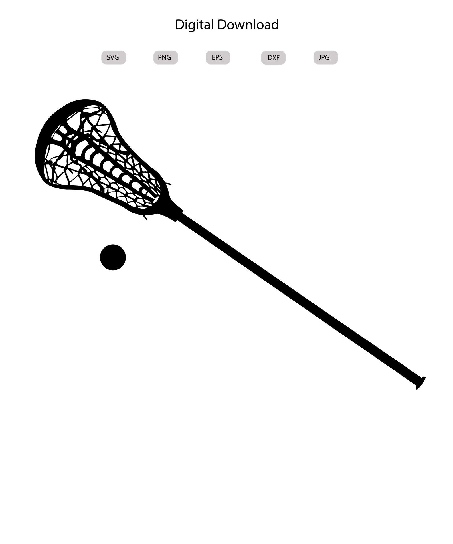 Lacrosse Stick Svg Lacrosse Stick Silhouette Lacrosse Stick Cut File