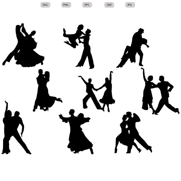 Ballroom Dance Svg -Ballroom Dance Silhouette - Ballroom Dance svg bundle - Ballroom Dance Clipart - svg - eps - dxf - png - jpg