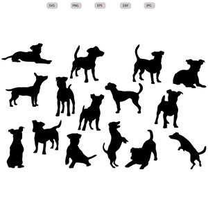 Jack Russell Terrier dog Svg-Jack Russell Terrier Silhouette-Jack Russell Terrier Cut File-Jack Russell Terrier Clipart-svg-eps-dxf-png-jpg