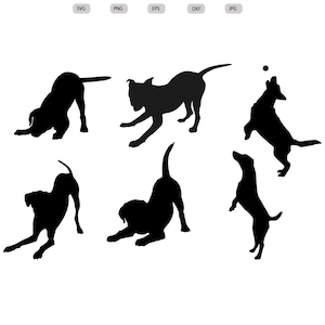 Verspielter Hund SVG - Verspielter Hund Silhouette - Verspielter Hundsvp Bundle - Verspielter Hund Schnittdatei - Verspielter Hund Clipart - svg - eps - dxf - png - jpg