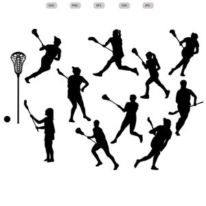 Lacrosse Women Svg - Lacrosse Women Silhouette - Lacrosse Women svg bundle -Lacrosse Women Cut File - svg - eps - dxf - png - jpg