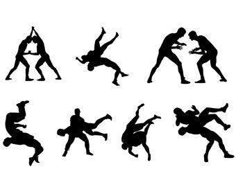 Wrestling Svg - Wrestling Silhouette - Wrestling svg bundle - Wrestling Cut File - Wrestling Clipart - svg - eps - dxf - png - jpg
