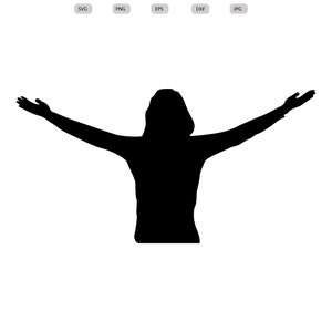 Donne lodando Svg-Donne lodando Silhouette-Donne lodando design in formato SVG-Donne lodando Cut File-Donne lodando Clipart-svg-eps-dxf-png-jpg