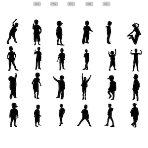 小さな男の子 SVG - 小さな男の子のシルエット - 小さな男の子 SVG バンドル - 小さな男の子のカット ファイル - 小さな男の子のクリップアート - svg - eps - dxf - png - jpg