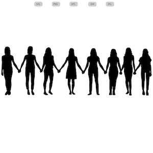 Frauen Gruppe geschnitten Datei - Frauen Gruppe geschnitten Datei - Frauen Gruppe Clipart - svg - eps - dxf - png - jpg -