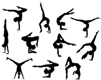 Handstand Svg - Acrobat Silhouette - Handstand svg bundle - Handstand Cut File - Handstand Clipart - svg - eps - dxf - png - jpg