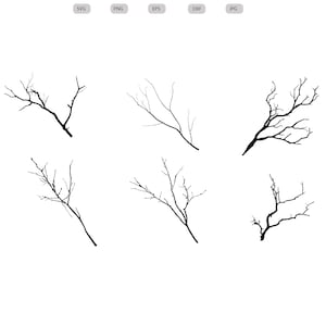 Branche d&#39;arbre Svg - Silhouette de branche d&#39;arbre - bundle svg de branche d&#39;arbre - branche d&#39;arbre coupe fichier - Clipart branche d&#39;arbre - svg - eps - dxf - png - jpg