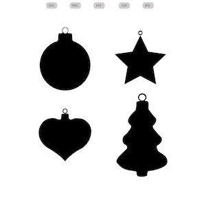 Ozdoby świąteczne Svg-Ozdób świątecznych sylwetka-Ozdób świątecznych svg pakiet-Ozdób świątecznych clipart- svg-eps - dxf - png - jpg