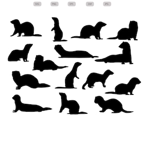 Ferret Svg - Ferret Silhouette - Ferret svg bundle -Ferret svg design- Ferret Cut File - Ferret Clipart - svg - eps - dxf - png - jpg