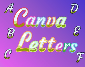 Canva alphabet frames , Editable In Canva , Banner Templates, Mockup Frames, Editable Canva Templates, Print Templates