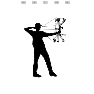 Conception de svg de chasseur à l'arc - Silhouette de chasseur à l'arc - chasseur à l'arc - fichier coupe chasseur à l'arc - Clipart chasseur à l'arc - svg - eps - dxf - png - jpg
