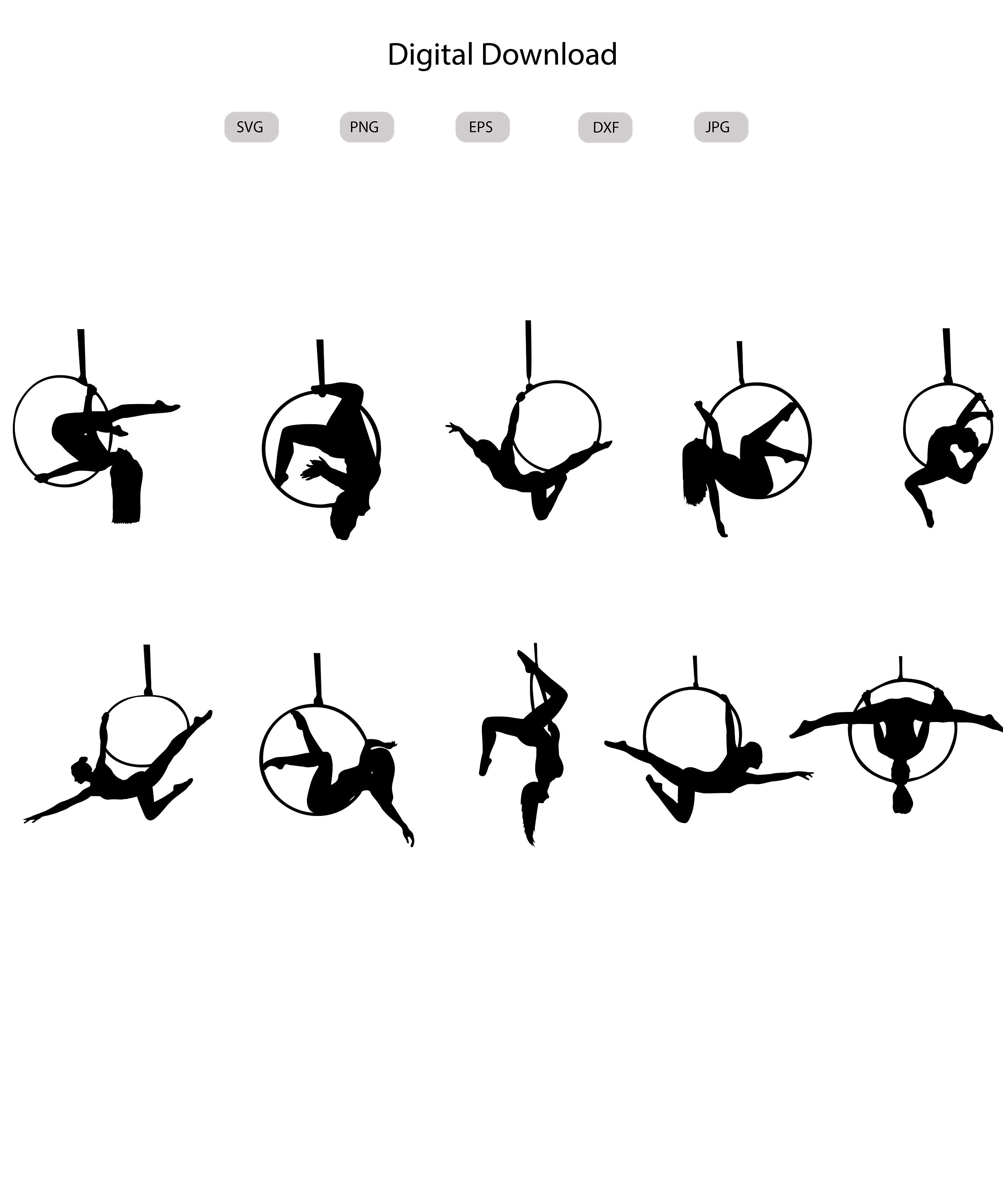Aerial Hoop Svg Aerial Hoop Silhouette Aerial Hoop Svg Etsy