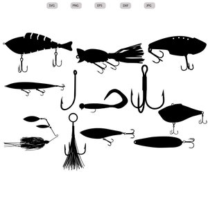 Fishing lure Svg - Fishing lure Silhouette - Fishing lure svg bundle - Fishing lure Cut File - Fishing lure Clipart - svg-eps-dxf-png-jpg