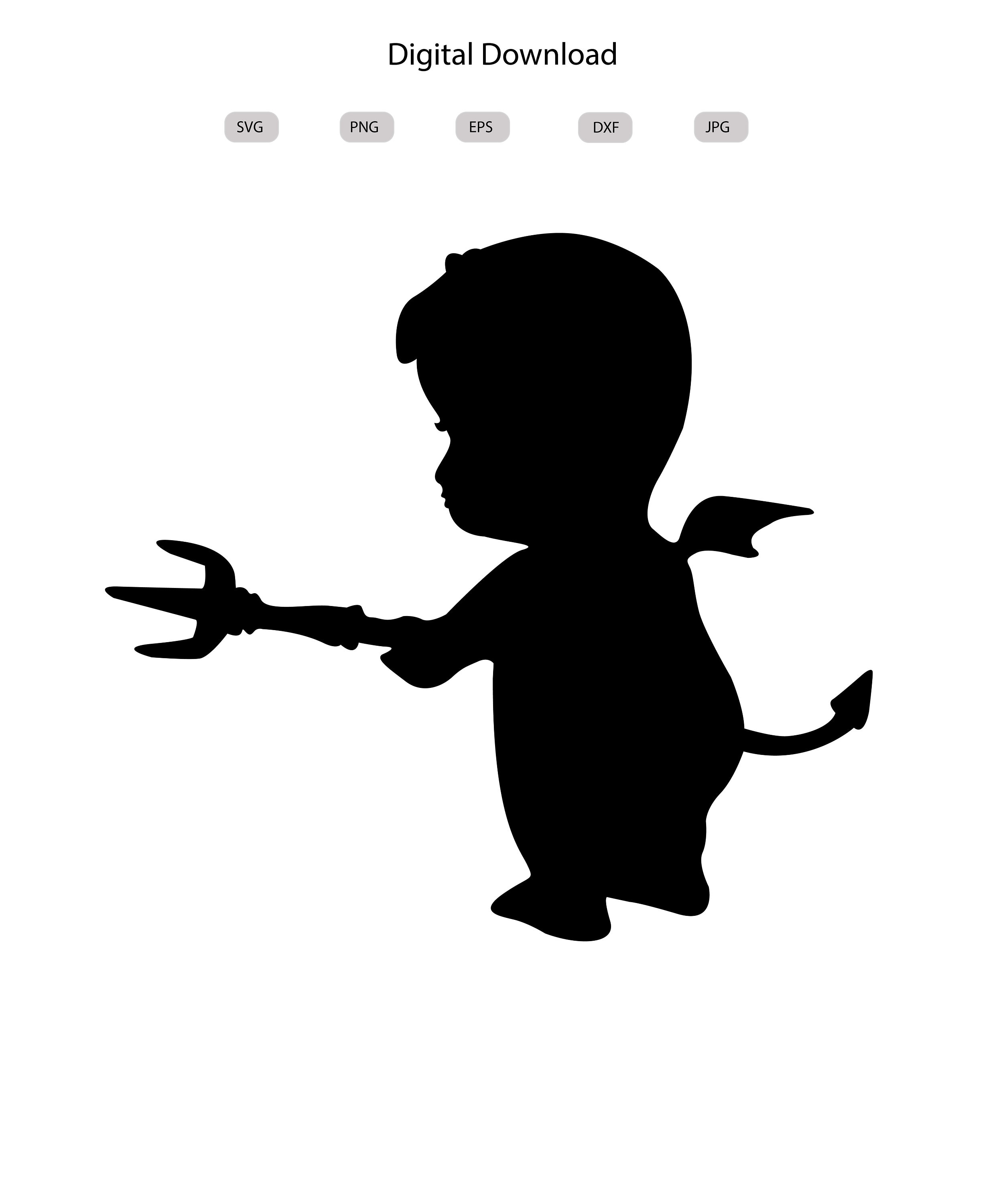 Little Devil Svg - Little Devil Silhouette - Little Devil Svg Bundle -little Devil Svg Design ...