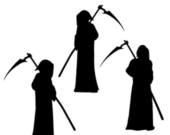 Death holding a scythe Svg - Death holding a scythe Silhouette -  Death holding a scythe Clipart - svg - eps - dxf - png - jpg