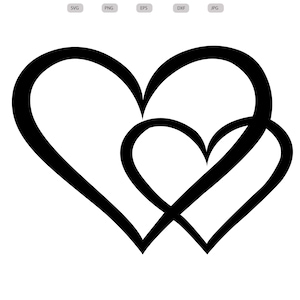 Heart Svg - Heart Silhouette - Heart svg bundle -Heart svg design- Heart Cut File - Heart Clipart - svg - eps - dxf - png - jpg