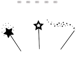 Toverstaf Svg - Toverstaf Silhouette - Toverstaf svg bundel - Toverstaf Cut File - Toverstaf Clipart - svg - eps - dxf - png - jpg
