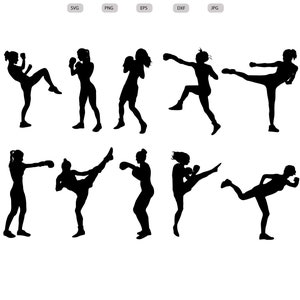 Kickboxing Mujeres Svg-Kickboxing Mujeres Silueta-Boxeo Mujeres svg bundle-Boxeo Mujeres Cortar Archivo-Boxeo Mujeres Clipart-svg-eps-dxf-png-jpg