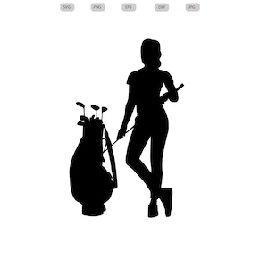 Svg de golf-golf - Svg de joueur de golf - femme golfeuse svg - fichiers de coupe de golf - lot de Svg de golf - Clipart de golf - Golf Design Svg - vecteur de golf