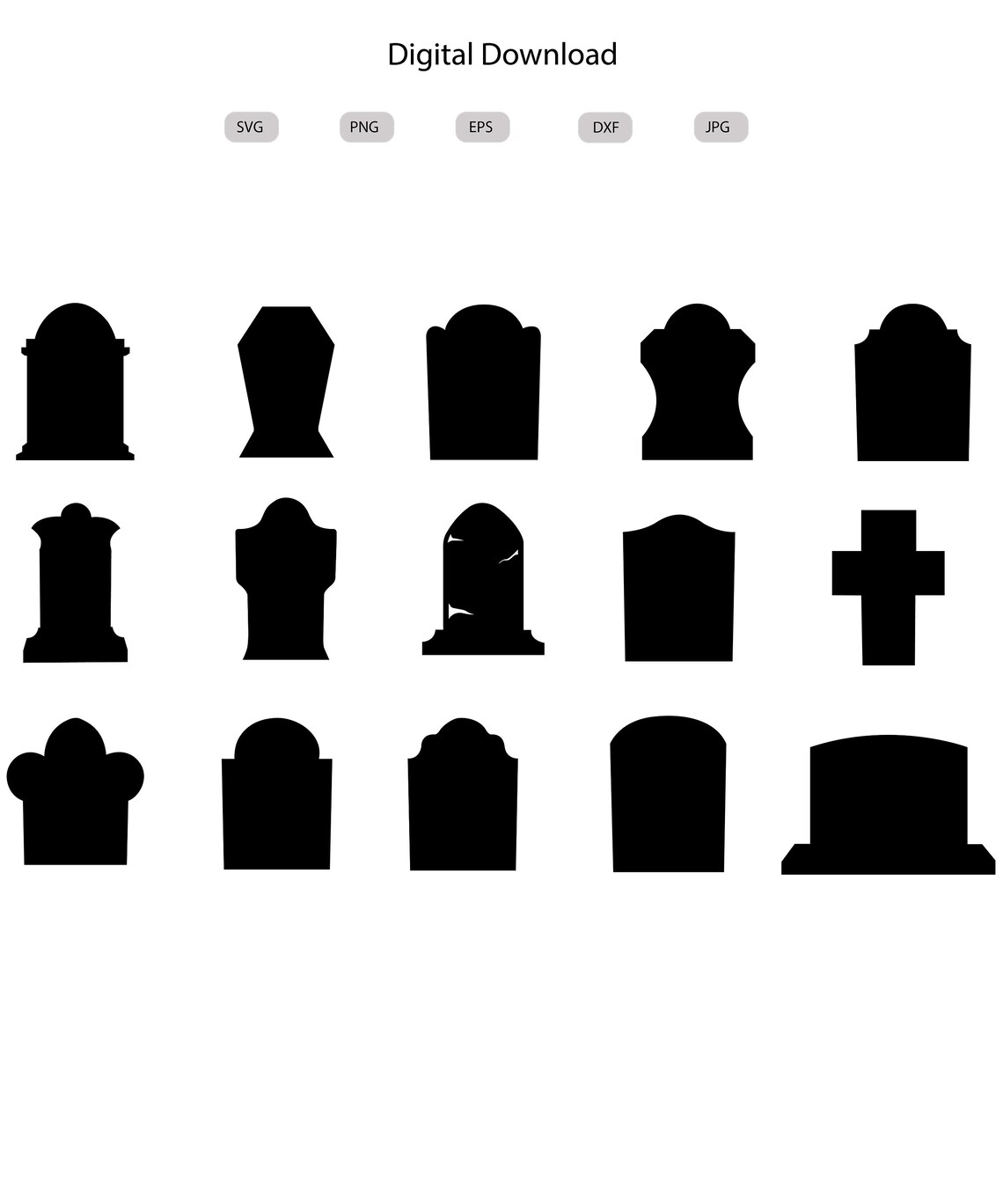 Tombstone Svg tombstone Silhouette Tombstone Svg Bundle Tombstone