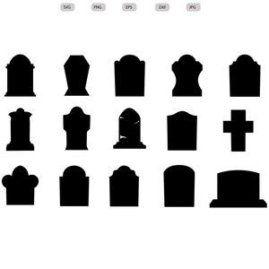Tombstone Svg - Tombstone Silhouette - Tombstone svg bundel - Tombstone Cut File - Tombstone Clipart - svg - eps - dxf - png - jpg