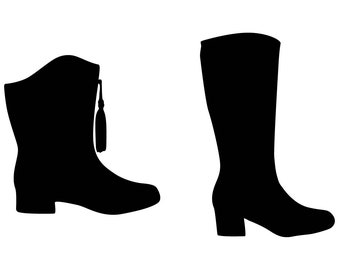 Drill Team Boot Svg - Drill Team Boot Silhouette - Drill Team Boot Cut File - Drill Team Boot Clipart - svg - eps - dxf - png - jpg