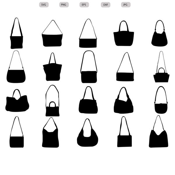 Handbags Svg - Handbags Silhouette - Handbags svg bundle - Handbags Cut File - Handbags Clipart - svg - eps - dxf - png - jpg