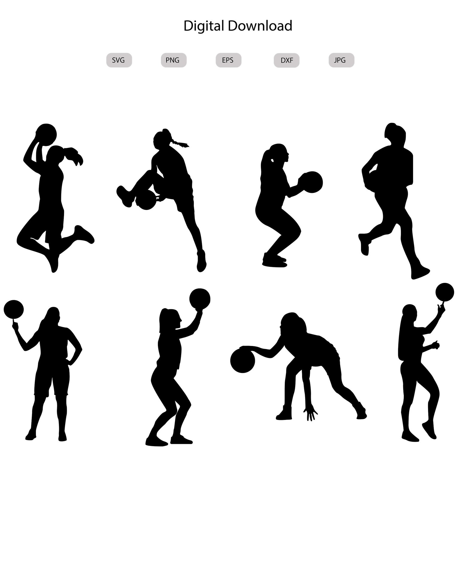 Basketball Girl Svg Basketball Girl Silhouette Basketball Girl Svg