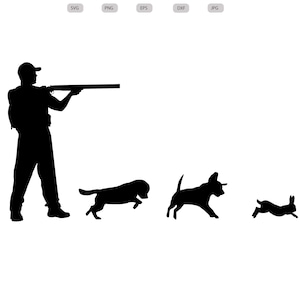 Rabbit Hunter Svg - Rabbit Hunter Silhouette - Rabbit Hunter svg design- Rabbit Hunter Cut File - Rabbit Hunter Clipart -svg-eps-dxf-png-jpg