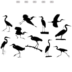 Egrets Svg - Egrets Silhouette - Egrets svg bundle -Egrets svg design- Egrets Cut File - Egrets Clipart - svg - eps - dxf - png - jpg