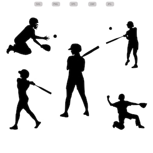 Softbal vrouwen Svg-softbal silhouet-softbal svg bundel-softbal svg ontwerp-softbal gesneden bestand-softbal clipart-svg-eps - dxf - png - jpg