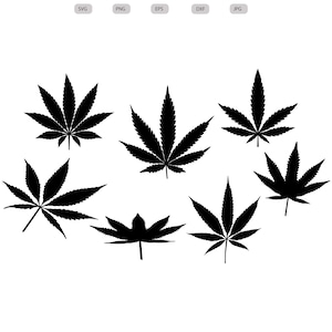 Marijuana Leaf Svg - Marijuana Leaf Silhouette - Marijuana Leaf Cut File - Marijuana Leaf Clipart - svg - eps - dxf - png - jpg
