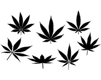 Marijuana Leaf Svg - Marijuana Leaf Silhouette - Marijuana Leaf Cut File - Marijuana Leaf Clipart - svg - eps - dxf - png - jpg